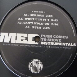 M.E.D. - Push Comes To Shove (Instrumentals)